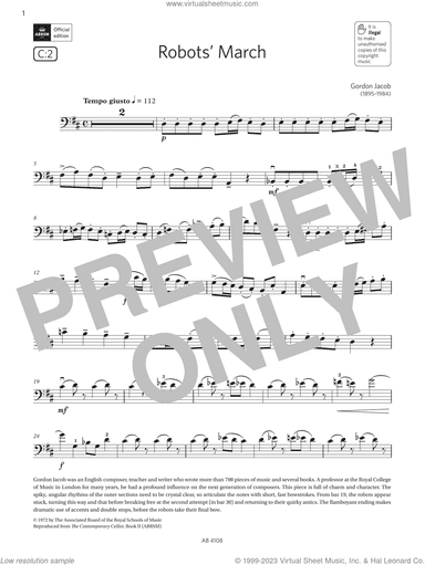 Robots' March (Grade 5, C2, from the ABRSM Cello Syllabus from 2024)