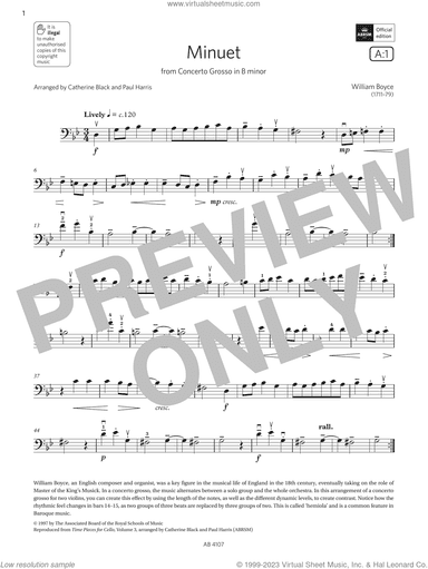 Minuet (Grade 4, A1, from the ABRSM Cello Syllabus from 2024)