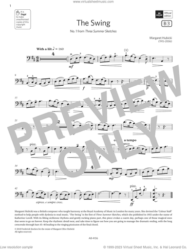 The Swing (Grade 3, B3, from the ABRSM Cello Syllabus from 2024)