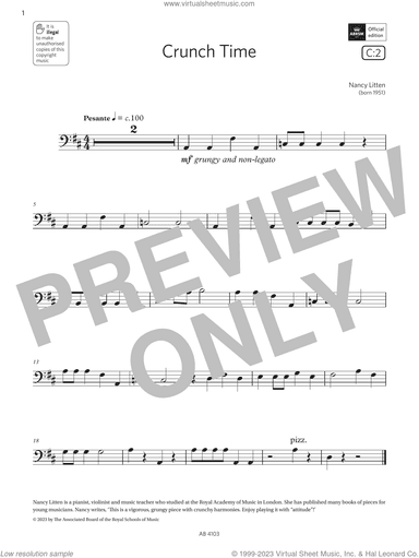 Crunch Time (Grade Initial, C2, from the ABRSM Cello Syllabus from 2024)