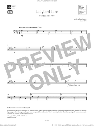 Ladybird Laze (Grade Initial, B2, from the ABRSM Cello Syllabus from 2024)