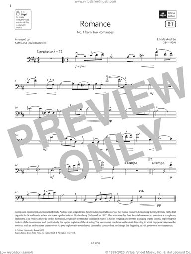 Romance No. 1 (Grade 5, B1, from the ABRSM Cello Syllabus from 2024)