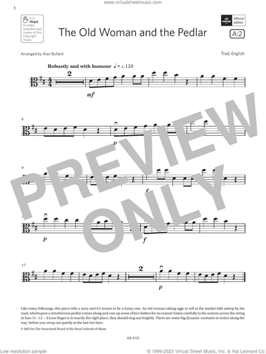 The Old Woman and the Pedlar (Grade Initial, A2, from the ABRSM Viola Syllabus from 2024)