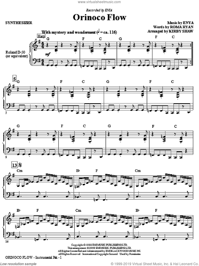 Orinoco Flow (arr. Kirby Shaw) (complete set of parts)