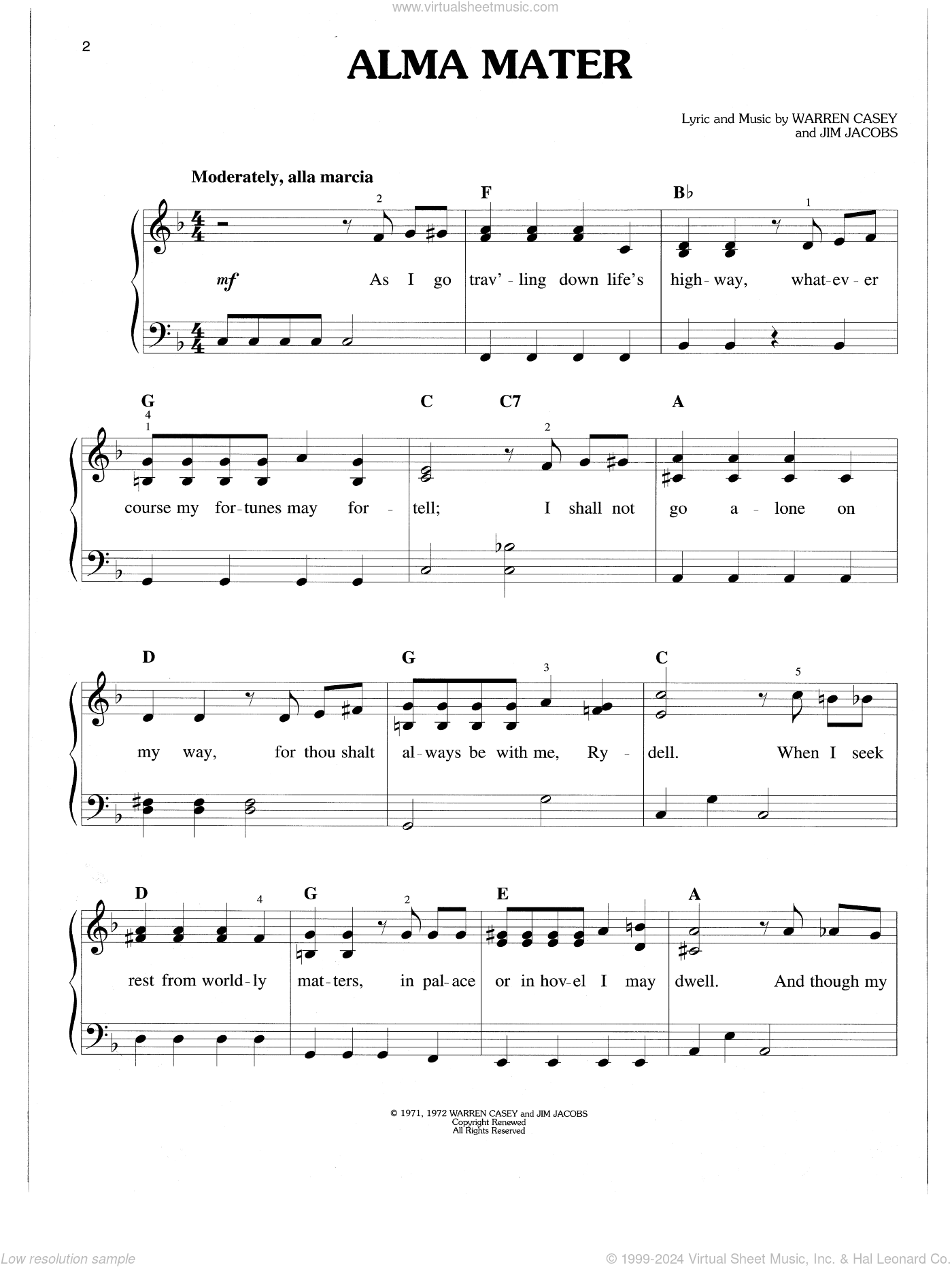 Alma Mater (from Grease)