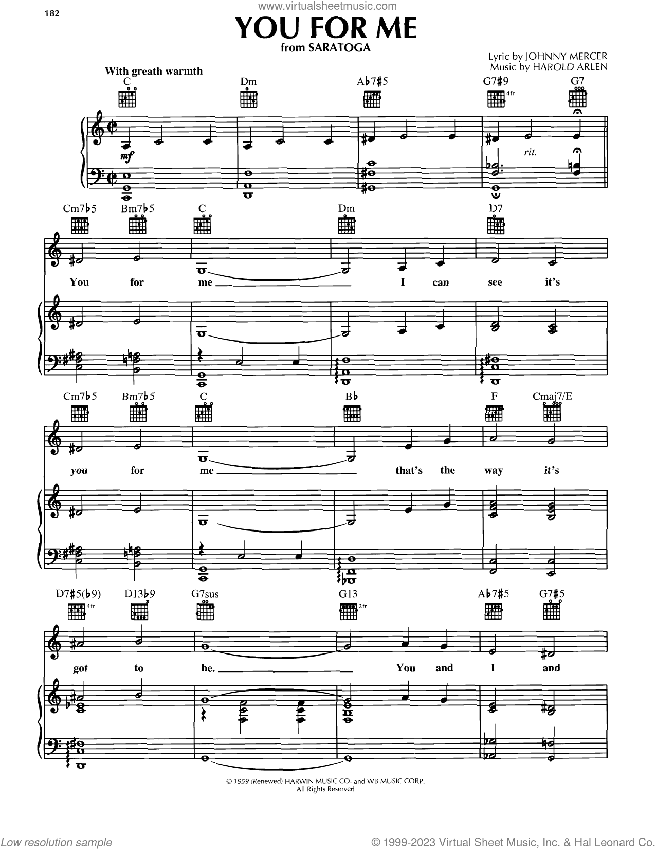 You For Me (from Saratoga)