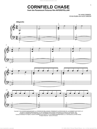 Cornfield Chase (from Interstellar), (easy)