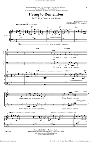 I Sing To Remember