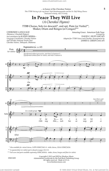 In Peace They Will Live (A Cherokee Hymn)