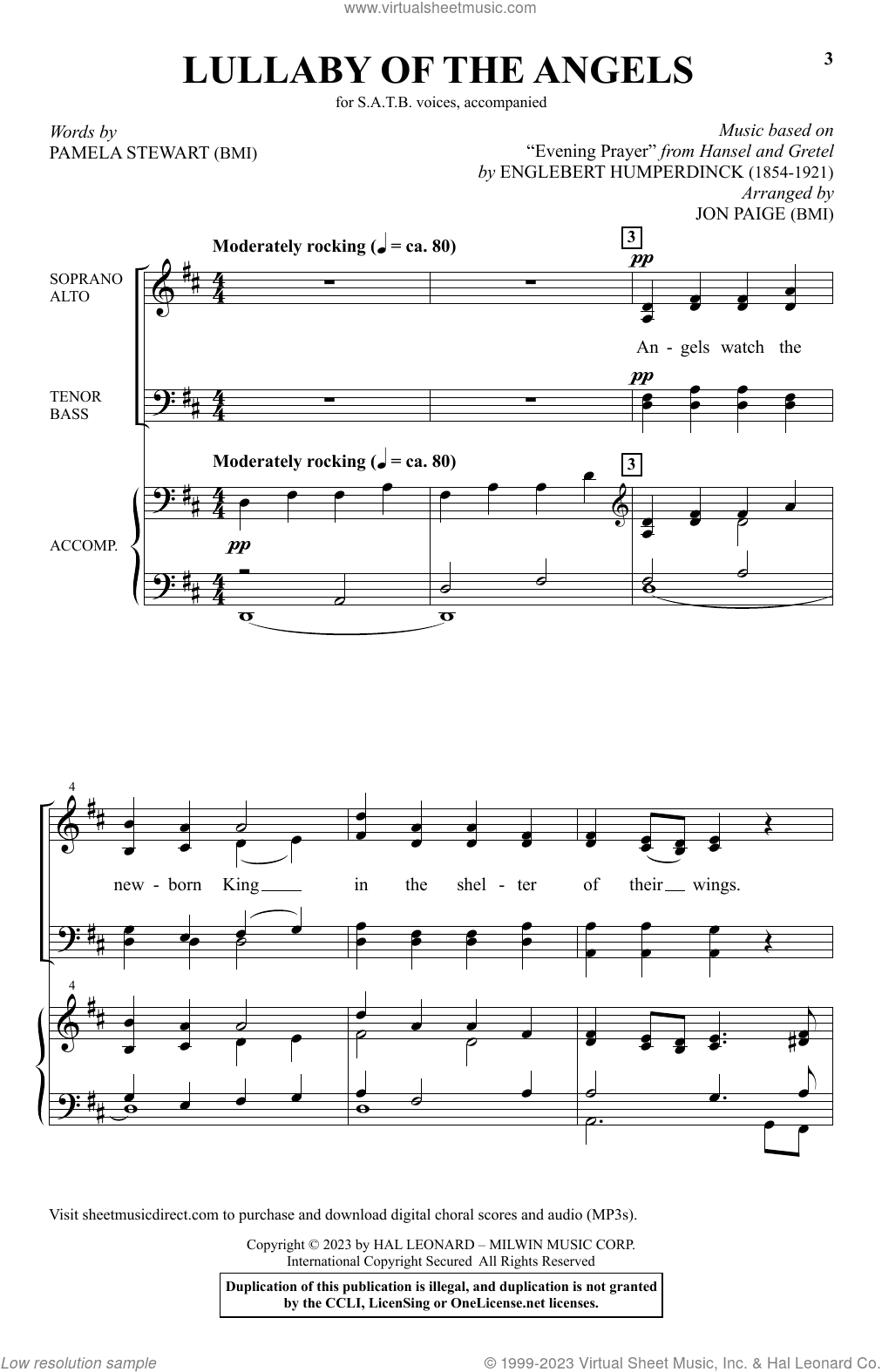 Lullaby Of The Angels (arr. Jon Paige)