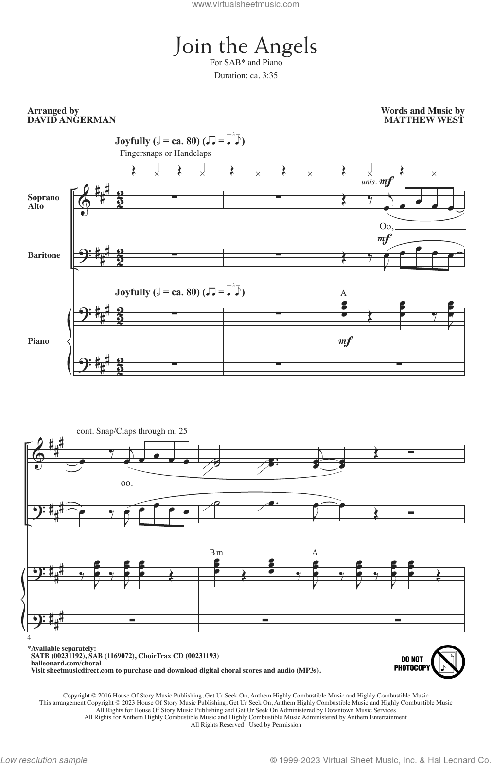 Join The Angels (arr. David Angerman)