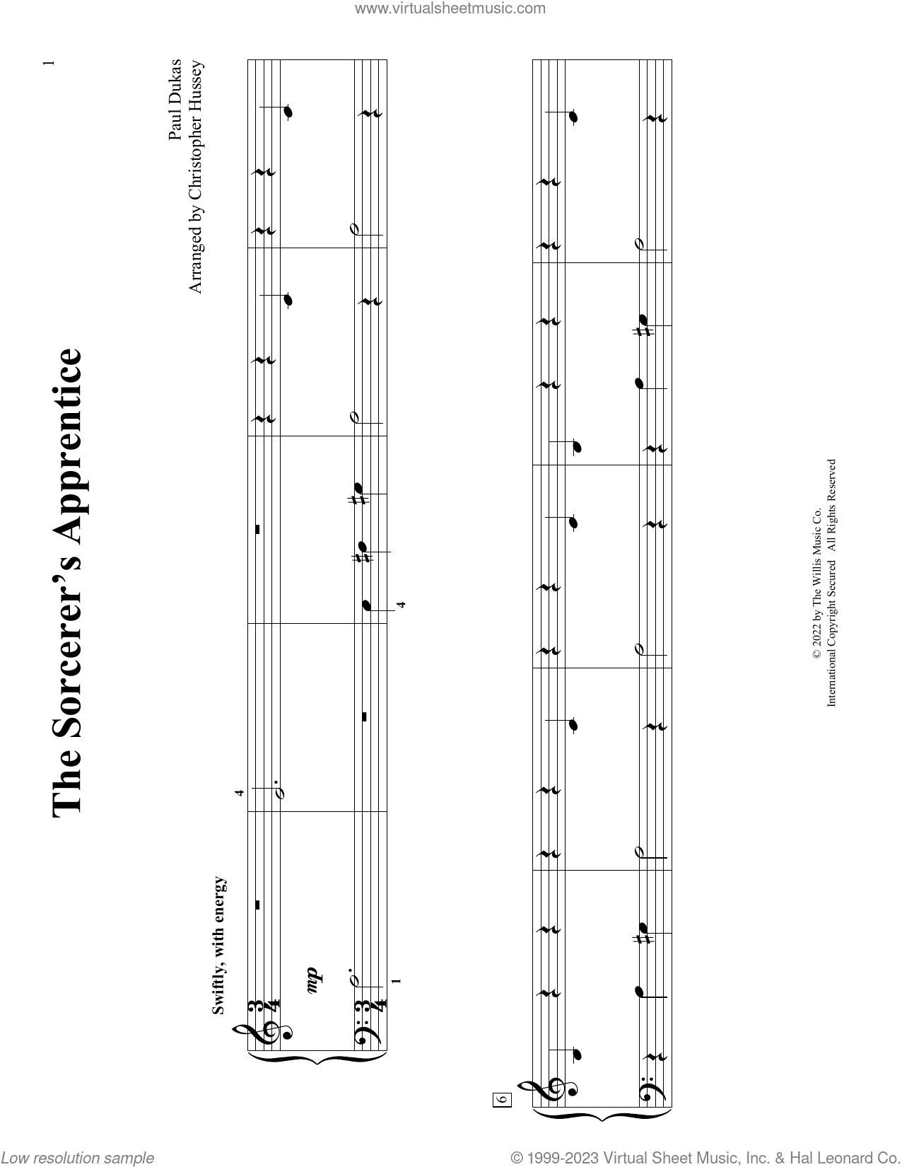 The Sorcerer's Apprentice (arr. Christopher Hussey)