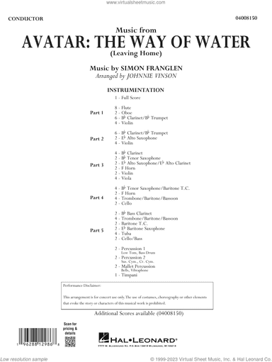 Music from Avatar: The Way Of Water (Leaving Home) (arr. Vinson)