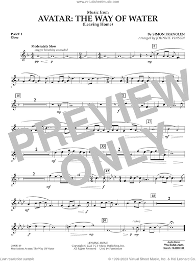 Music from Avatar: The Way Of Water (Leaving Home) (arr. Vinson)
