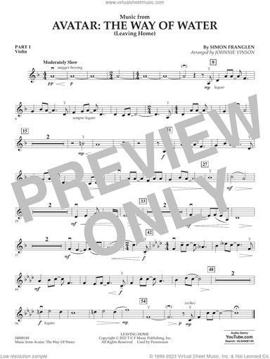 Music from Avatar: The Way Of Water (Leaving Home) (arr. Vinson)