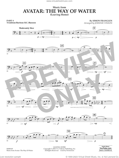 Music from Avatar: The Way Of Water (Leaving Home) (arr. Vinson)
