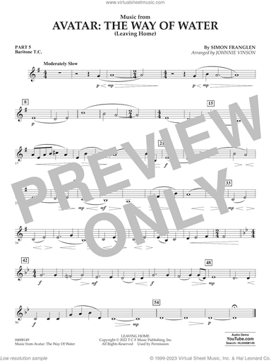 Music from Avatar: The Way Of Water (Leaving Home) (arr. Vinson)
