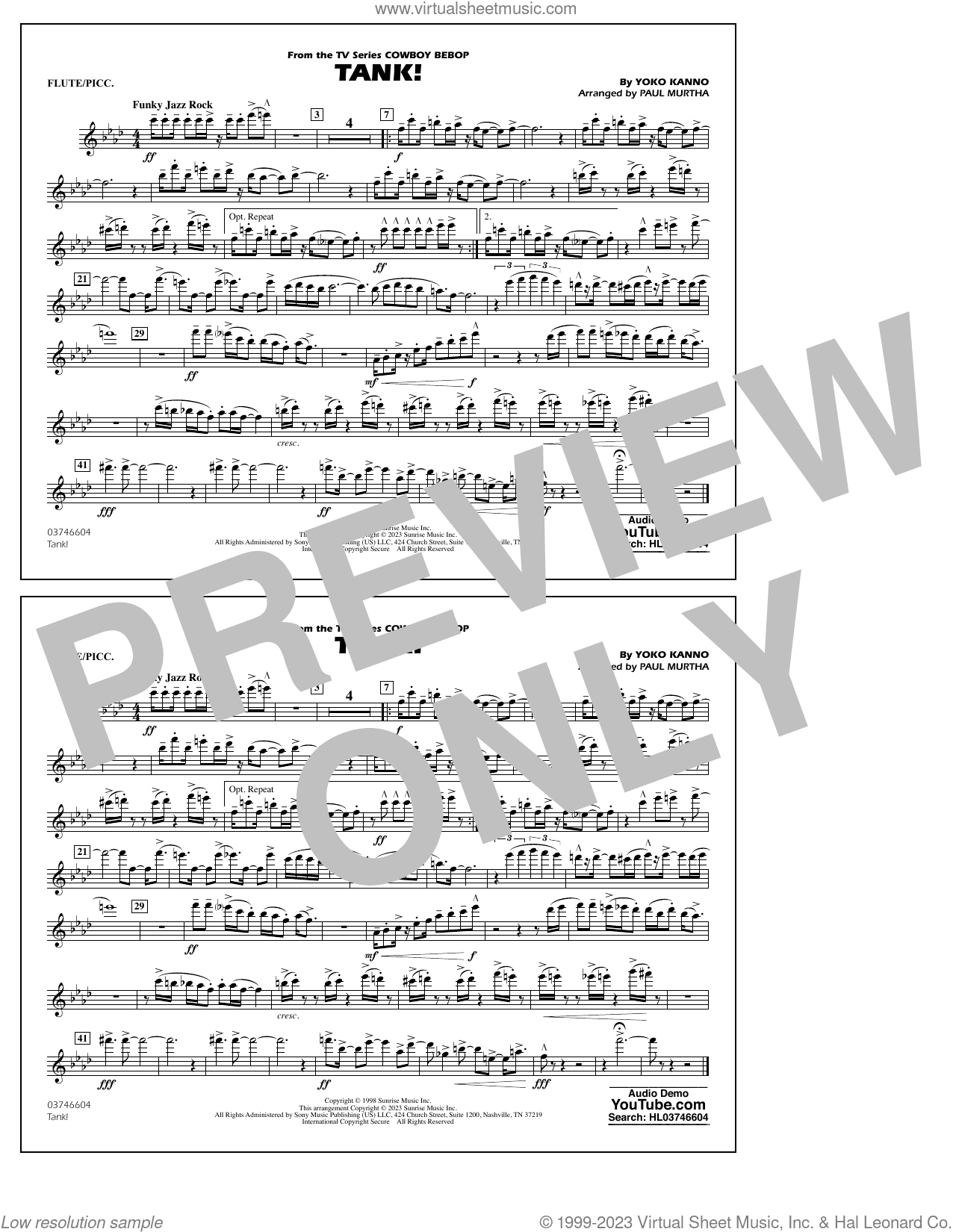 Tank! (from Cowboy Bebop) (arr. Murtha)