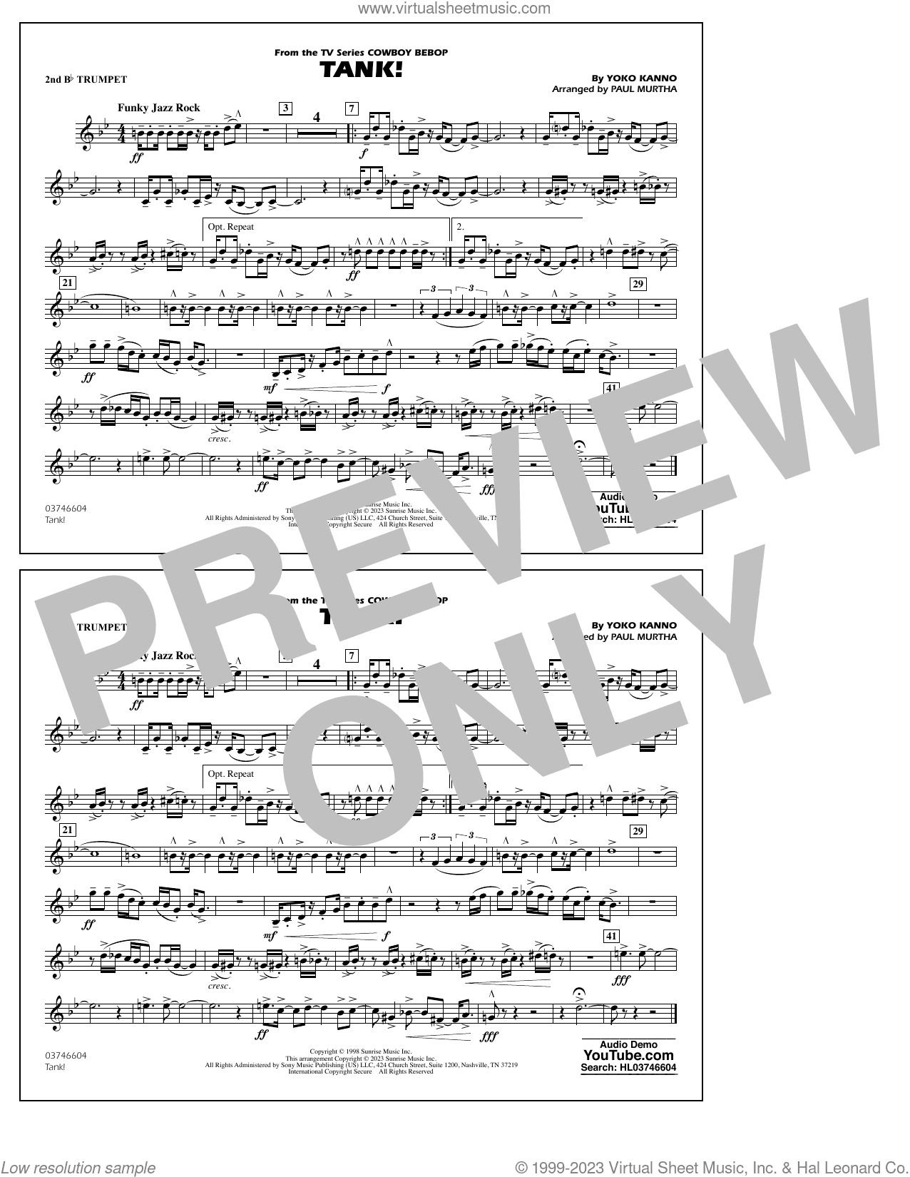 Tank! (from Cowboy Bebop) (arr. Murtha)