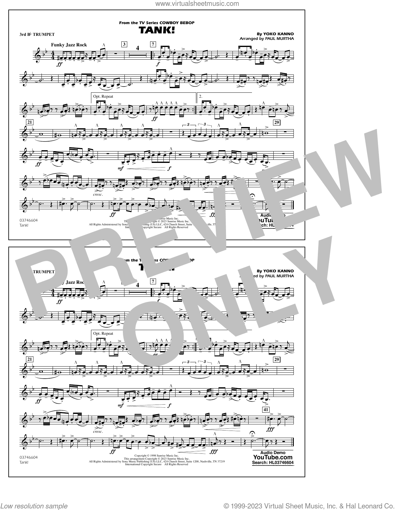 Tank! (from Cowboy Bebop) (arr. Murtha)