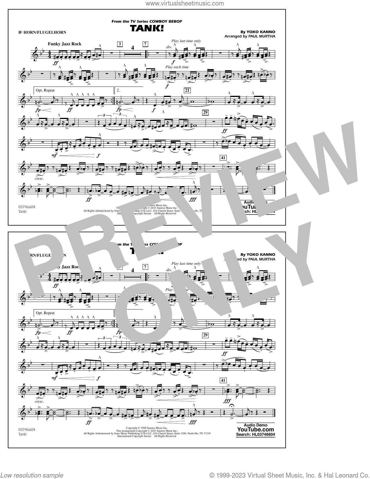 Tank! (from Cowboy Bebop) (arr. Murtha)