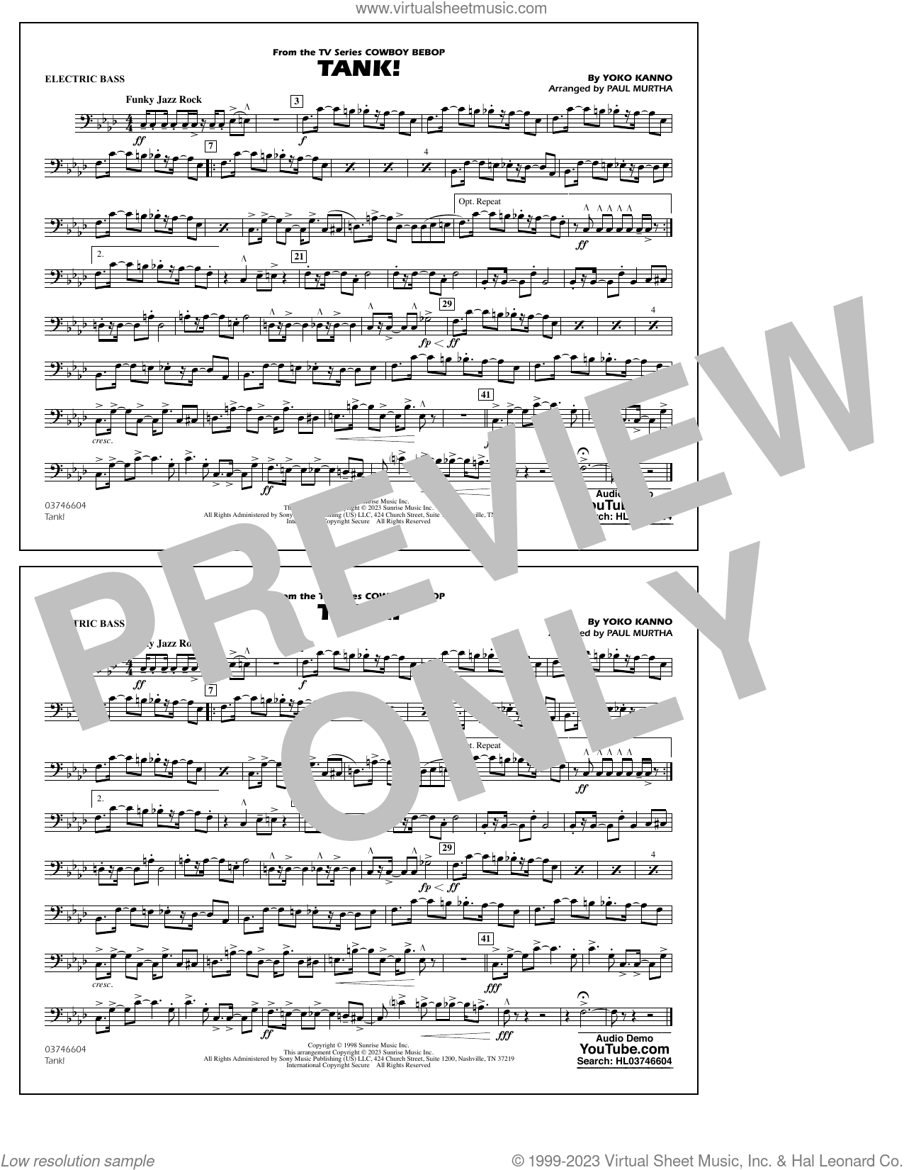 Tank! (from Cowboy Bebop) (arr. Murtha)