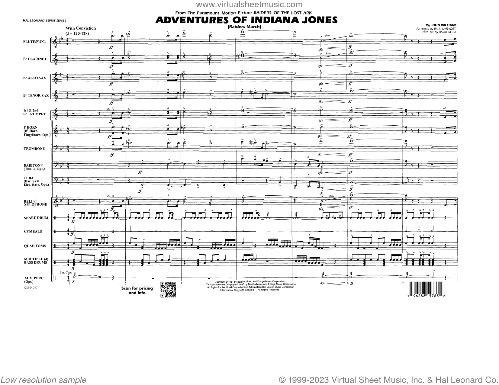 Adventures Of Indiana Jones (Raiders March) (arr. Paul Lavender)