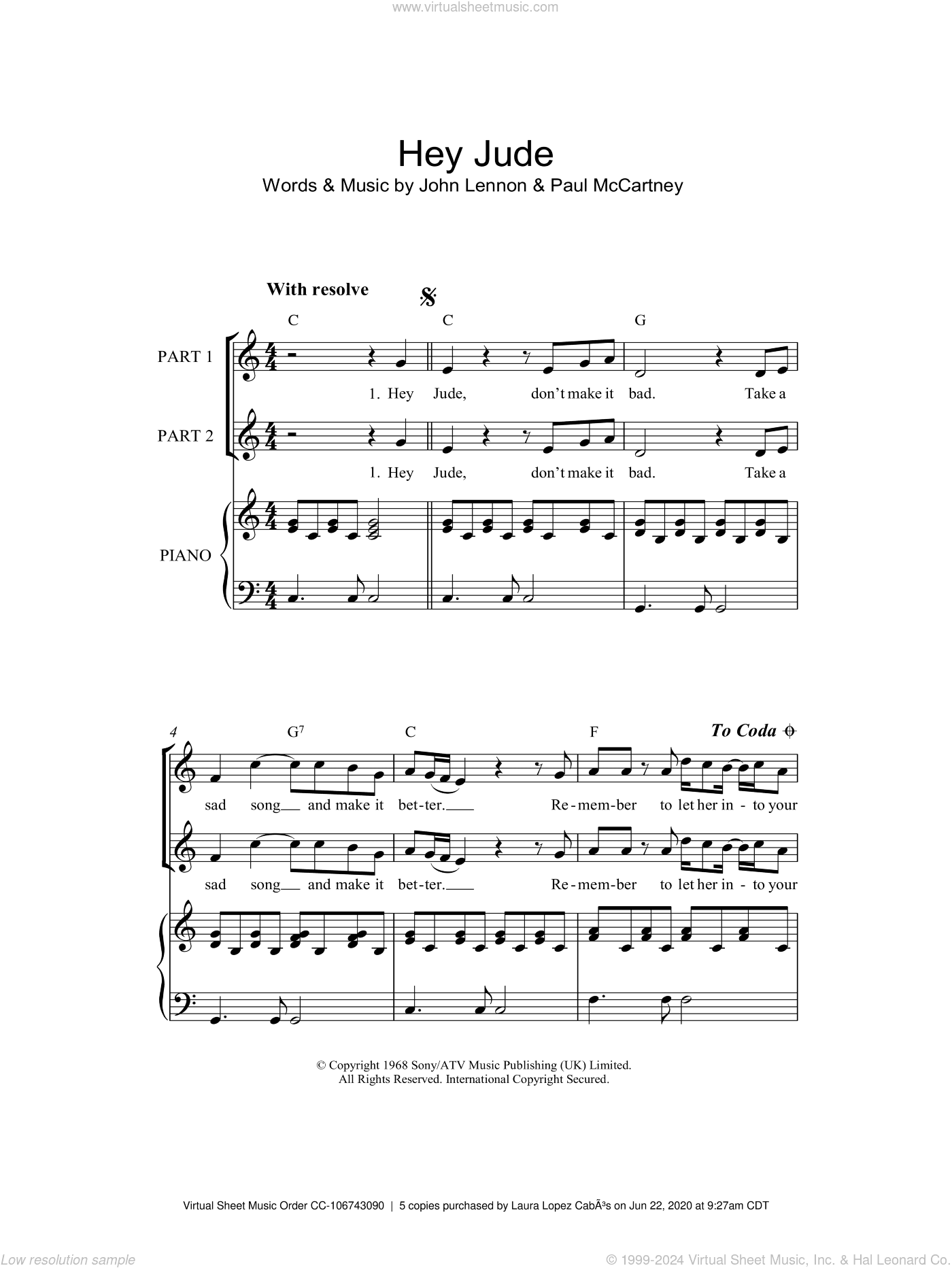 Hey Jude (arr. Rick Hein)