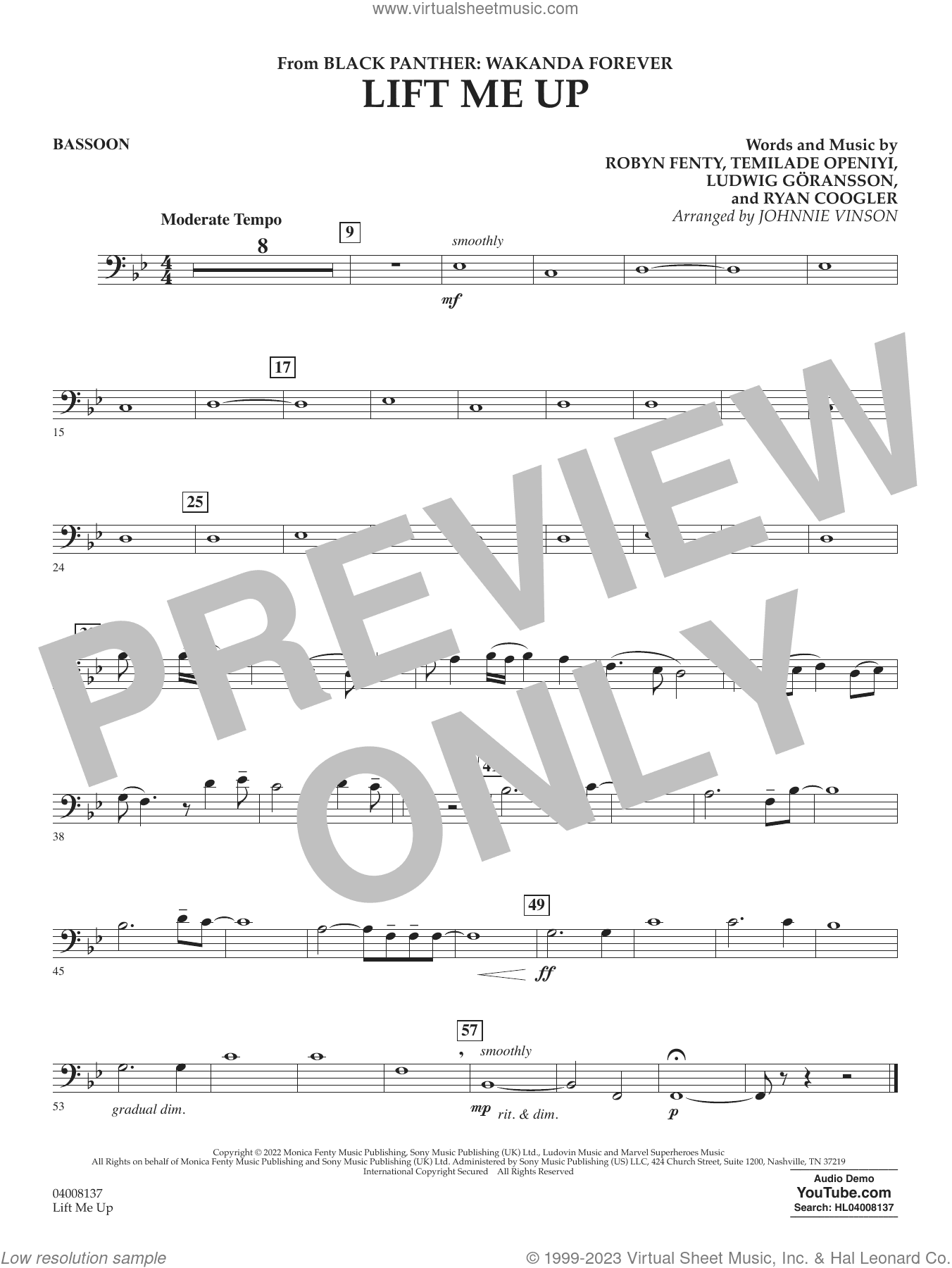 Lift Me Up (from Black Panther: Wakanda Forever) (arr. Vinson)