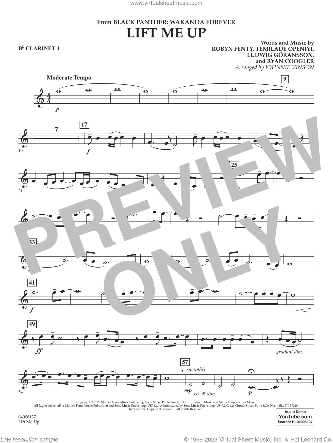 Lift Me Up (from Black Panther: Wakanda Forever) (arr. Vinson)