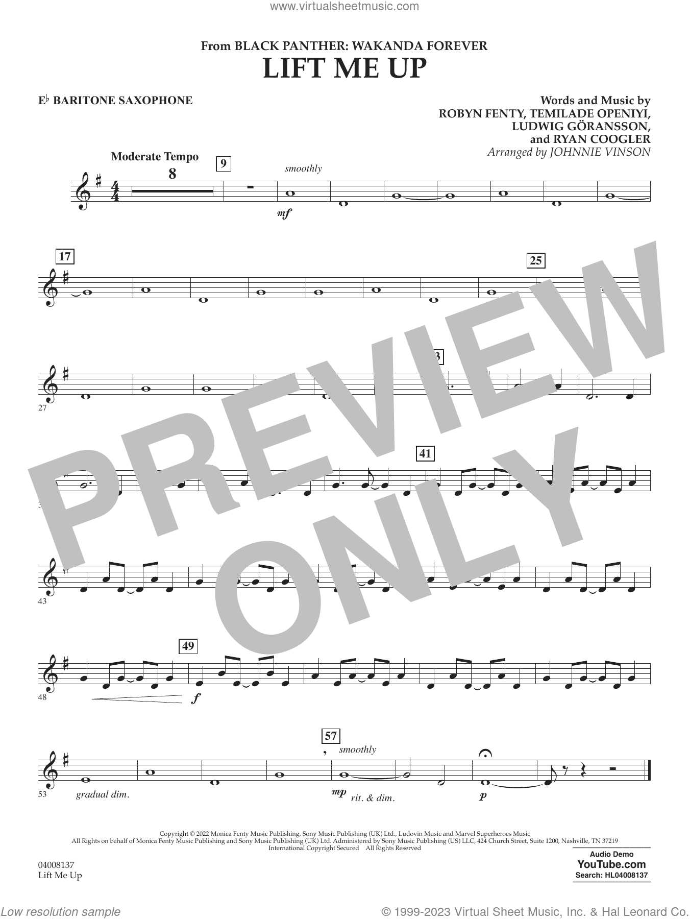 Lift Me Up (from Black Panther: Wakanda Forever) (arr. Vinson)