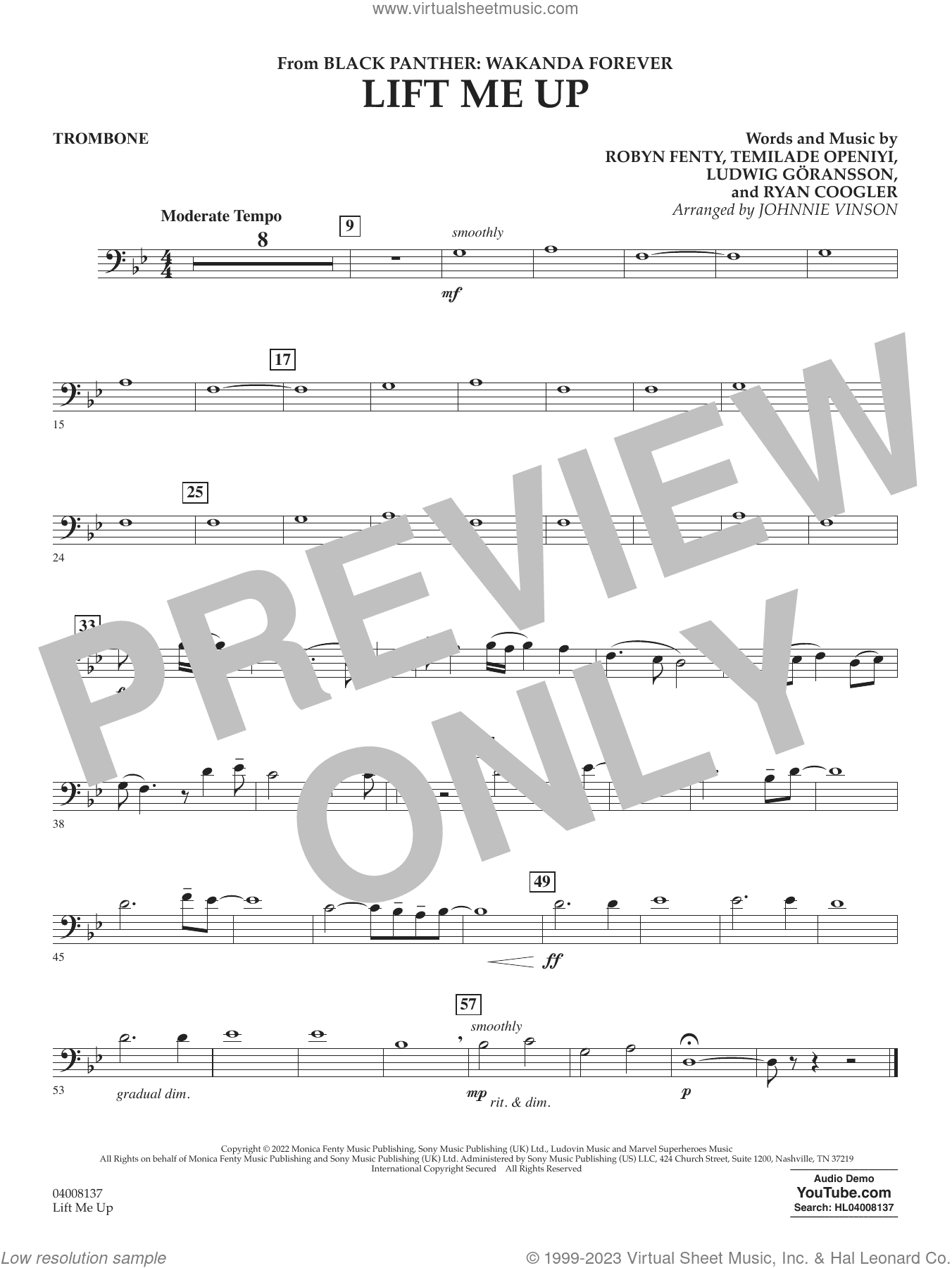 Lift Me Up (from Black Panther: Wakanda Forever) (arr. Vinson)