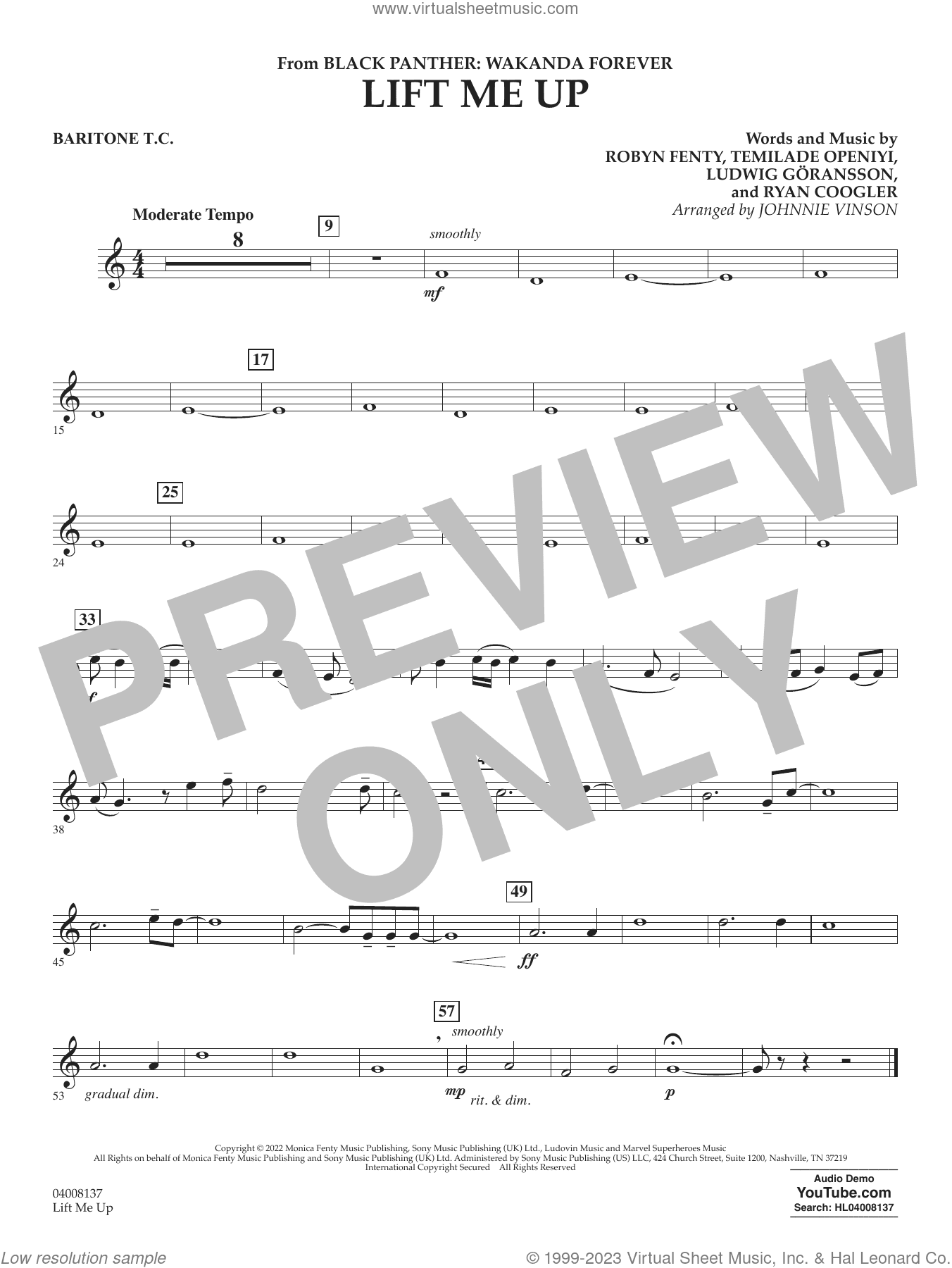 Lift Me Up (from Black Panther: Wakanda Forever) (arr. Vinson)