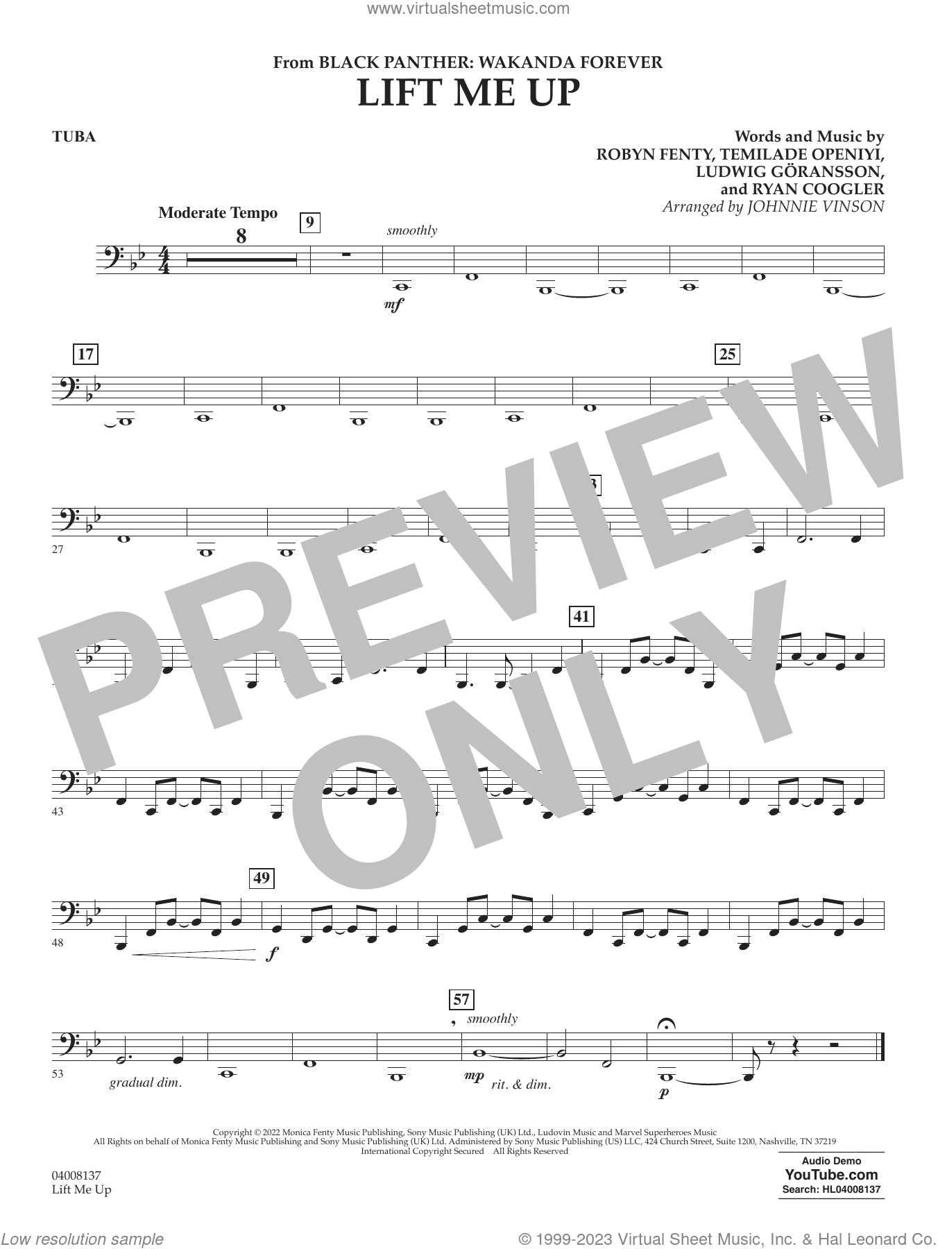 Lift Me Up (from Black Panther: Wakanda Forever) (arr. Vinson)