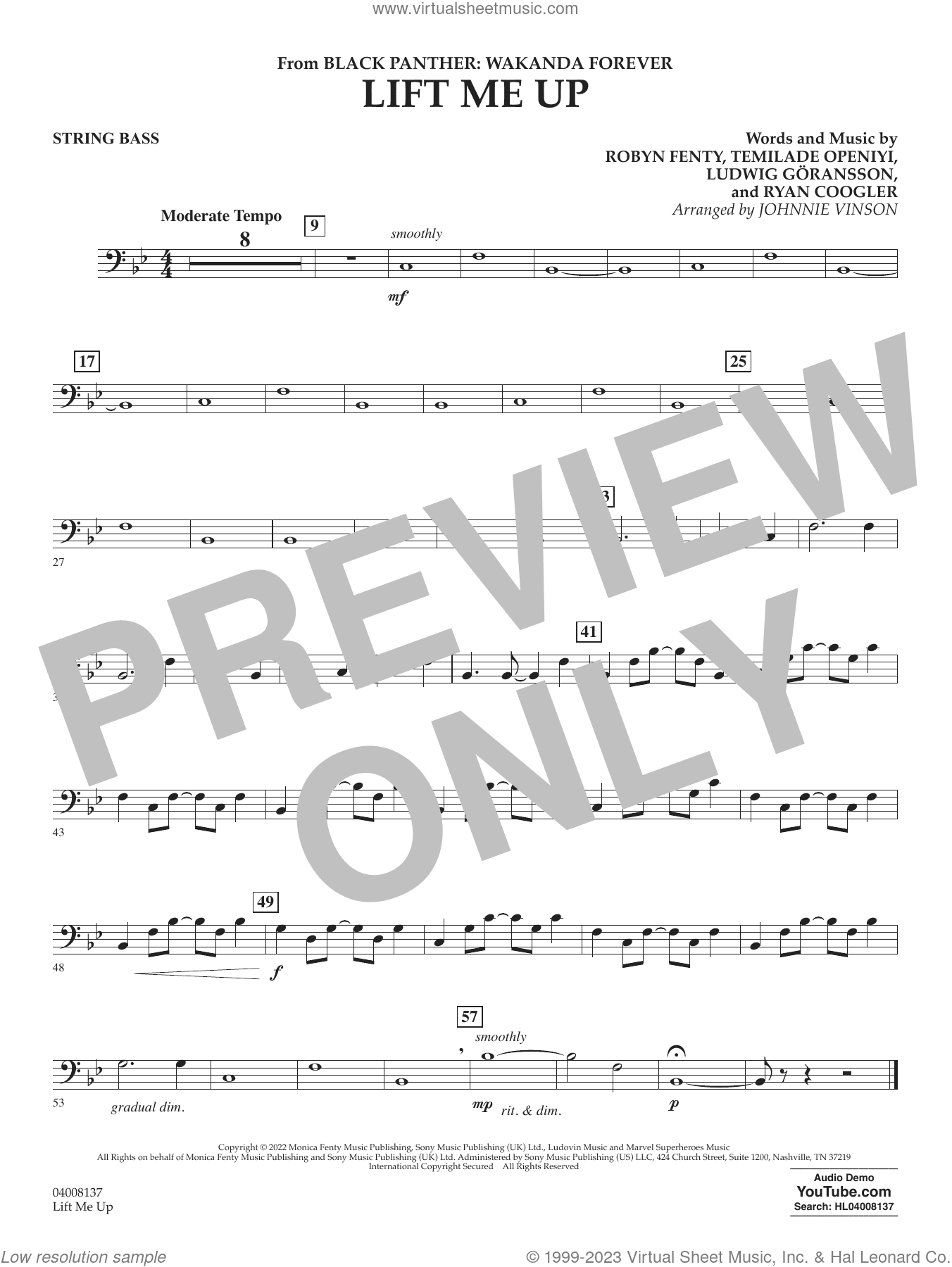 Lift Me Up (from Black Panther: Wakanda Forever) (arr. Vinson)