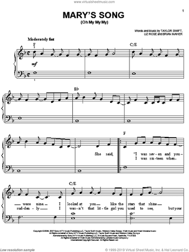 Mary's Song (Oh My My My)