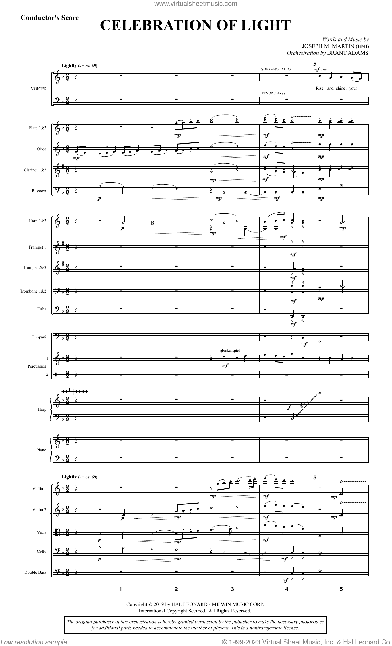 Celebration Of Light (Arise And Shine) (Full Orchestra)