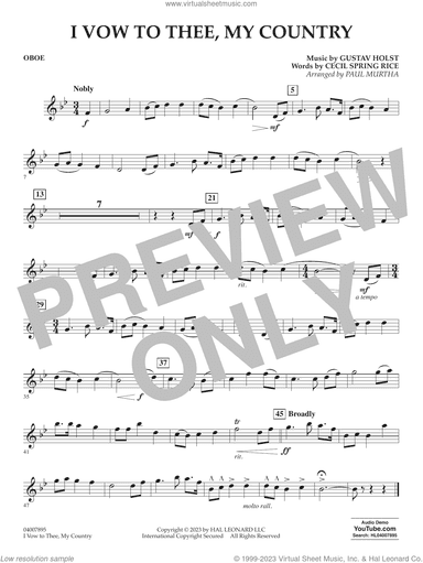I Vow To Thee, My Country (arr. Murtha)