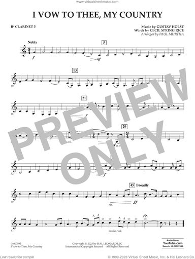I Vow To Thee, My Country (arr. Murtha)