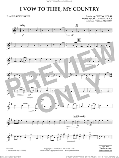 I Vow To Thee, My Country (arr. Murtha)