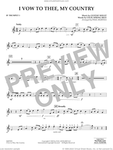 I Vow To Thee, My Country (arr. Murtha)