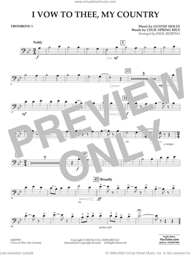 I Vow To Thee, My Country (arr. Murtha)