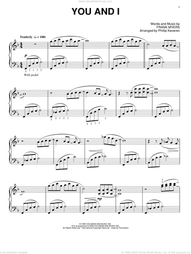 You And I (arr. Phillip Keveren)