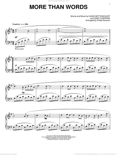 More Than Words (arr. Phillip Keveren)