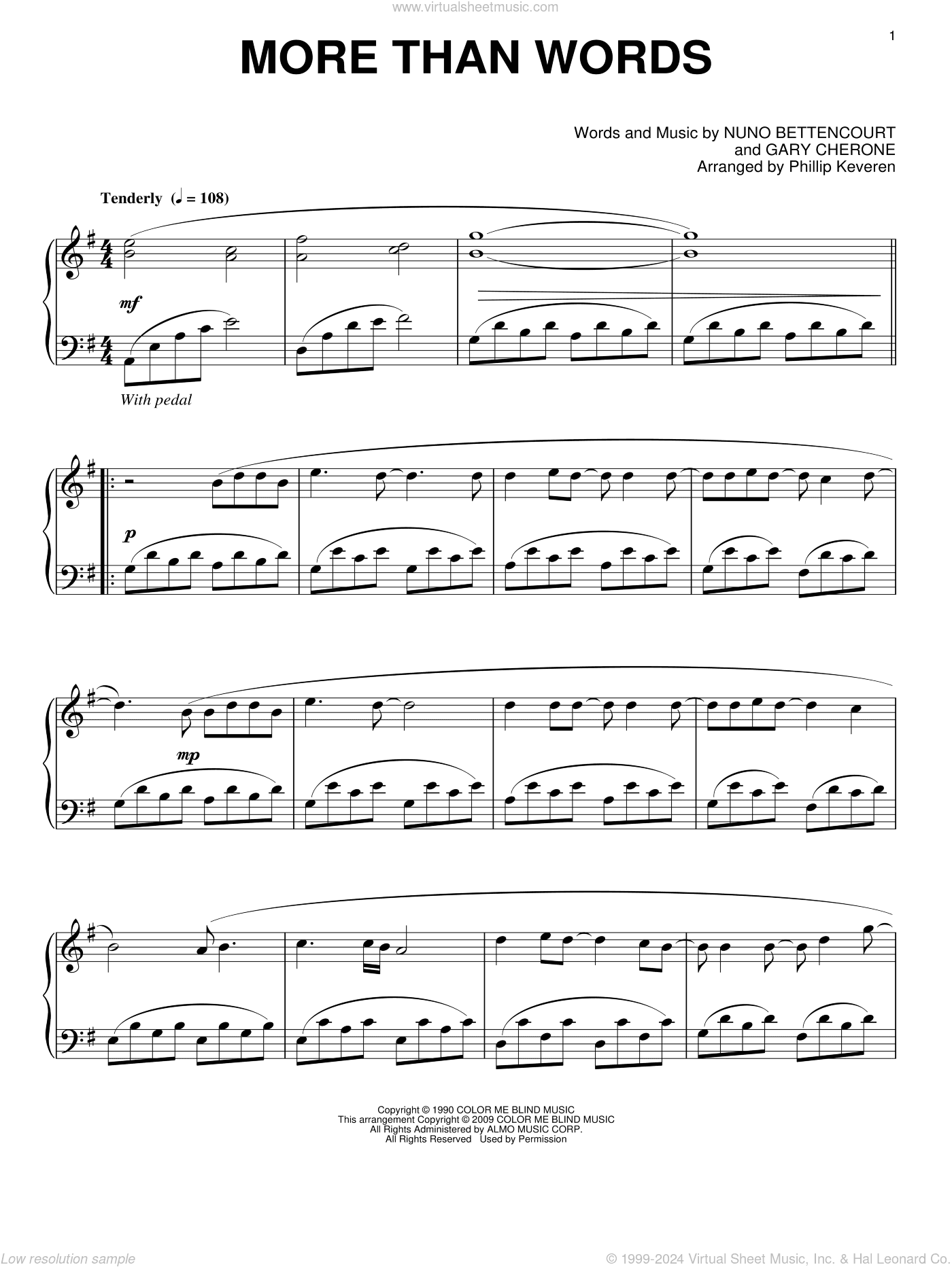 More Than Words (arr. Phillip Keveren)