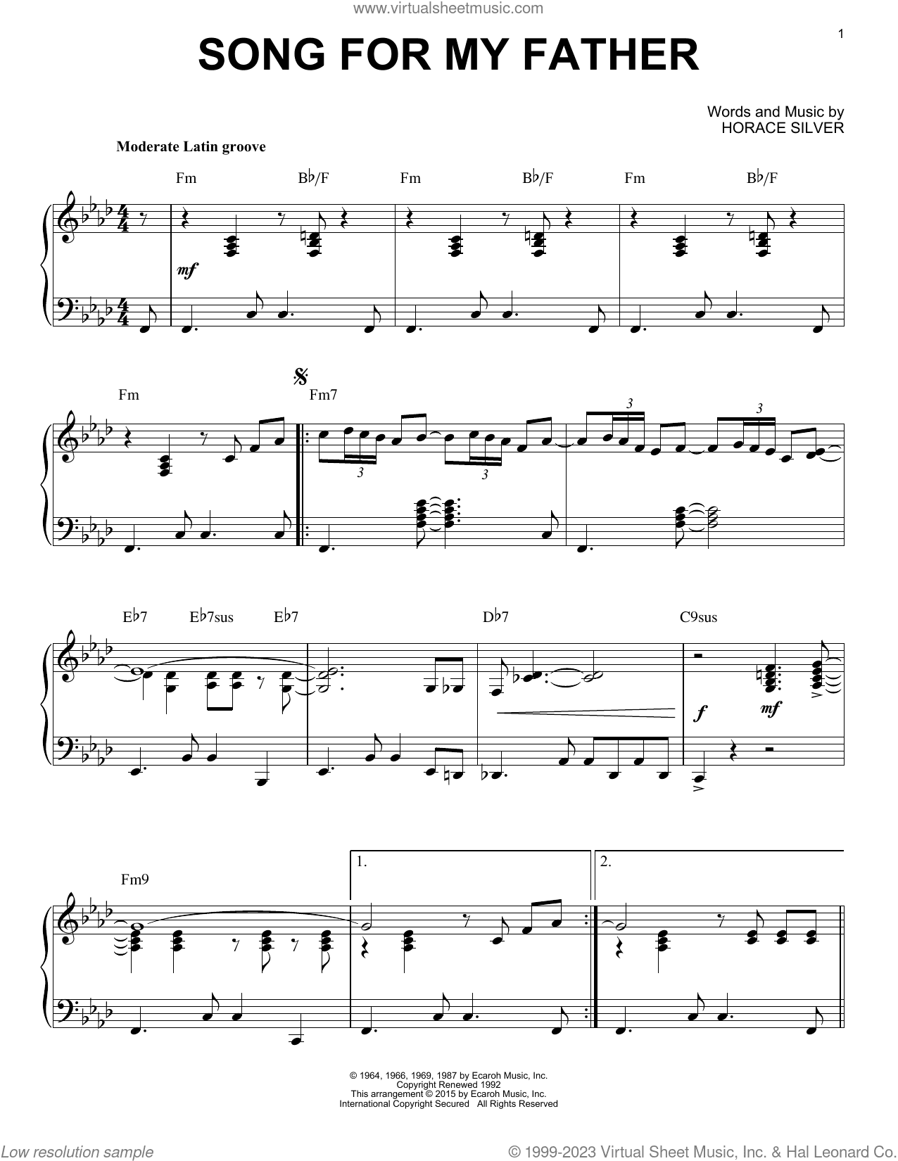 Song For My Father (arr. Brent Edstrom)