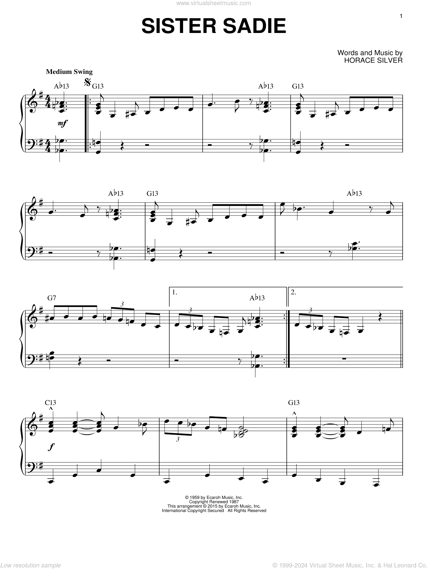 Sister Sadie (arr. Brent Edstrom)