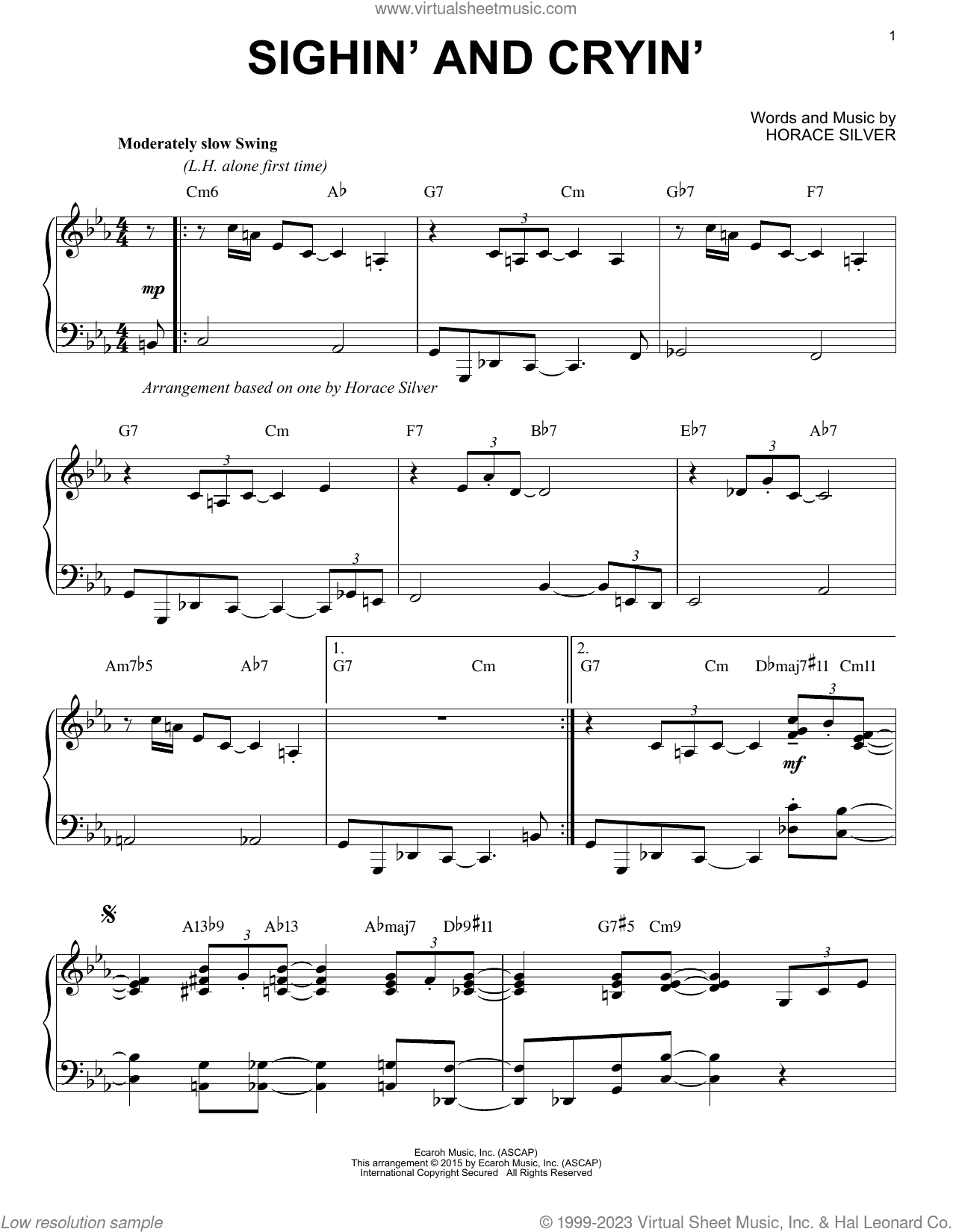 Sighin' And Cryin' (arr. Brent Edstrom)