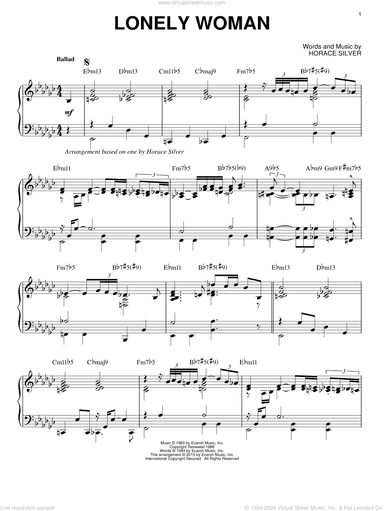 Lonely Woman (arr. Brent Edstrom)
