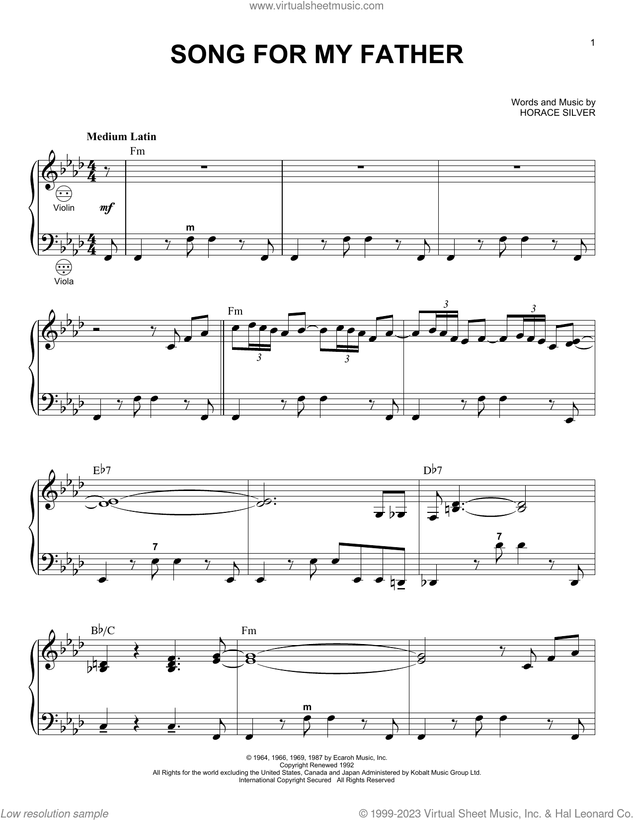 Song For My Father (arr. Gary Meisner)